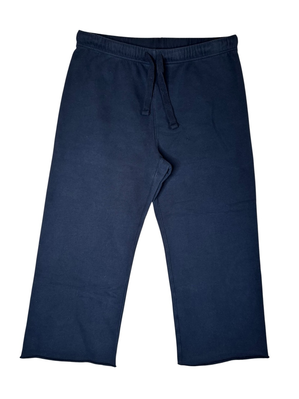 Frank & Eileen Catherine Wide Leg Cropped Sweatpants Navy Women's Size XL